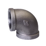 Galvanized & Black Malleable Iron Pipe Fittings 90 Deg Elbow